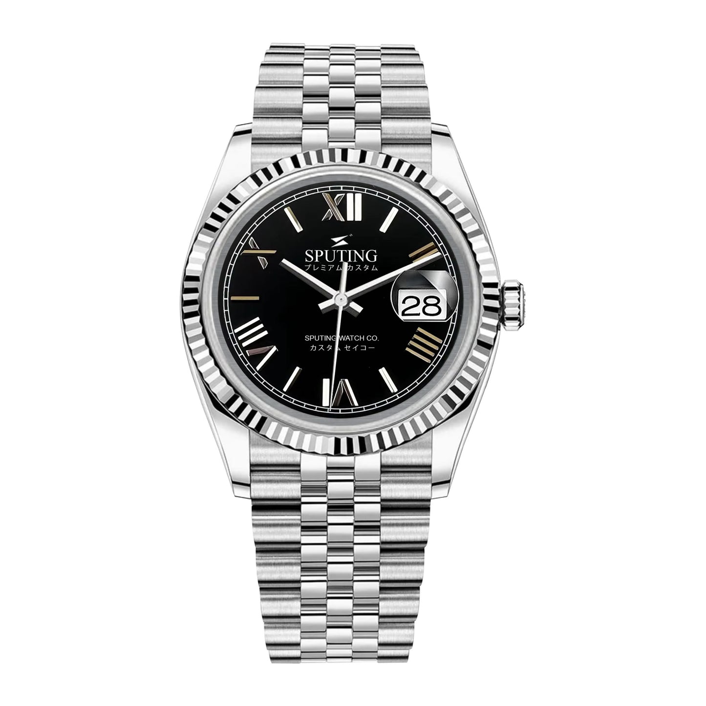 Commemorative Datejust Stainless Steel Jubilee Black Dial