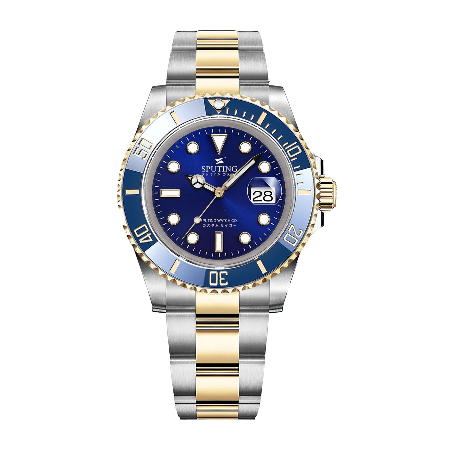 Sputing Submariner Two-tone Oyster Blue Dial - Blue and Gold Bezel Insert