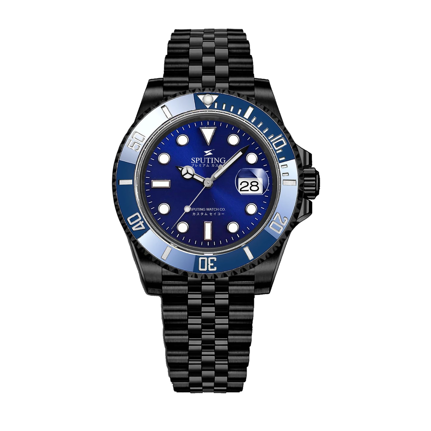 Sputing Submariner PVD Jubilee Blue Dial - Blue Bezel Insert