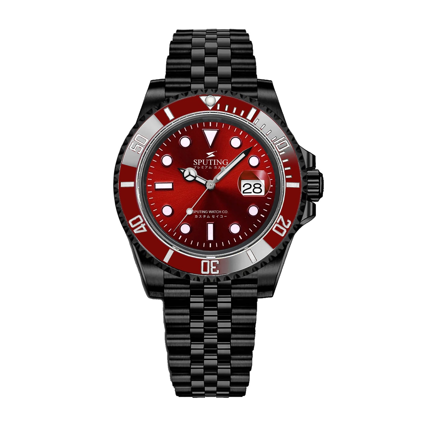 Sputing Submariner PVD Jubilee Red Dial - Red Bezel Insert