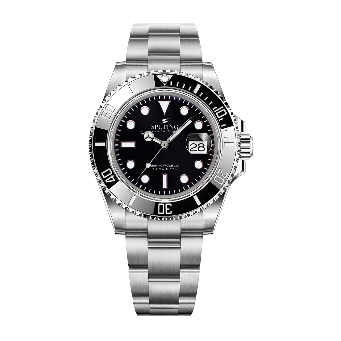 Sputing Submariner Stainless Steel Oyster Black Dial - Black Bezel Insert