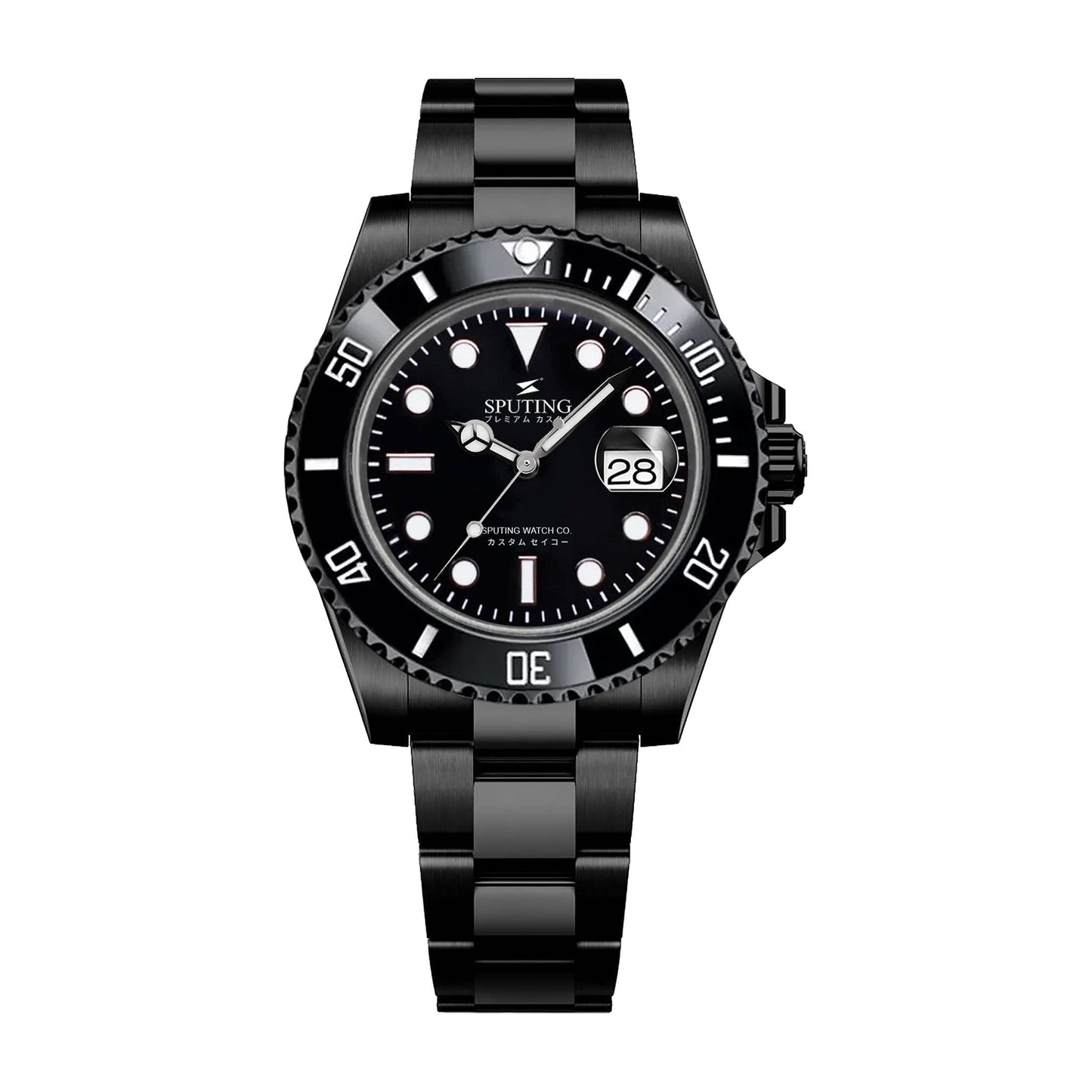 Commemorative Submariner PVD Oyster Black Dial - Black Bezel Insert