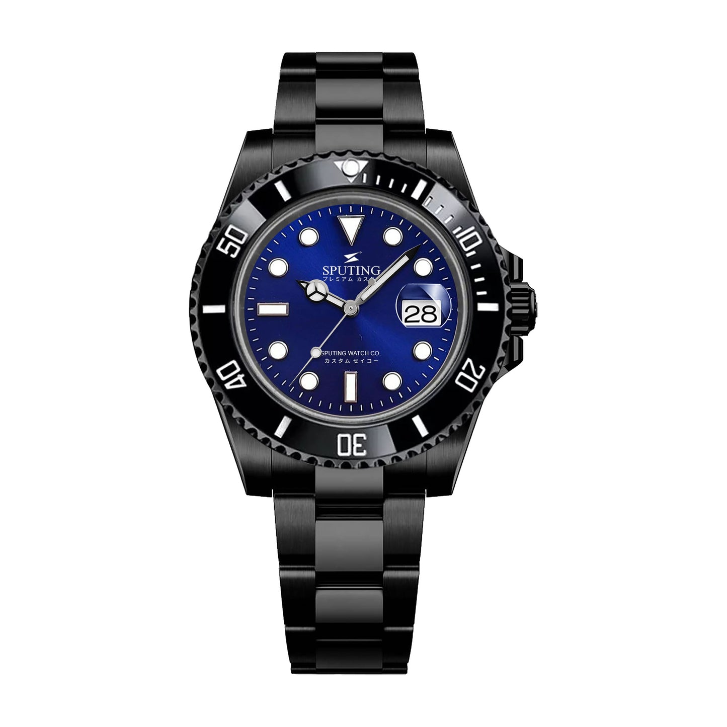 Sputing Submariner PVD Oyster Blue Dial - Black Bezel Insert