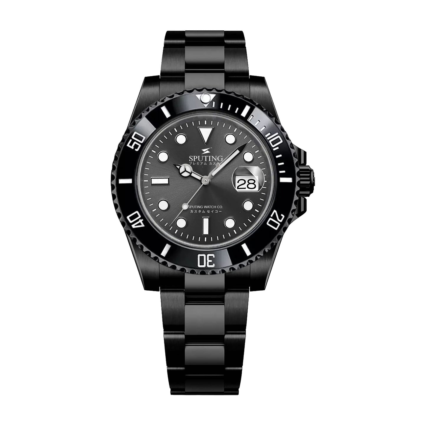 Sputing Submariner PVD Oyster Grey Dial - Black Bezel Insert