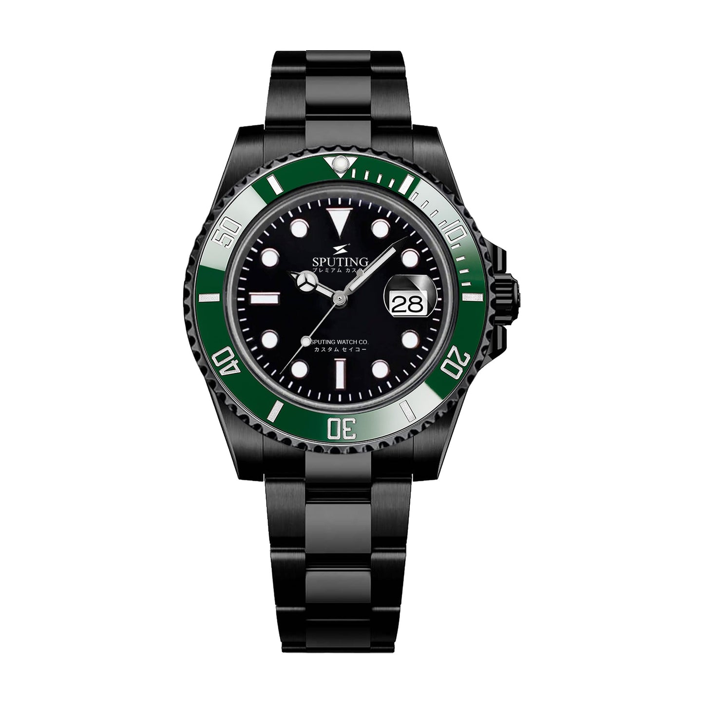 Commemorative Submariner PVD Oyster Black Dial - Green Bezel Insert