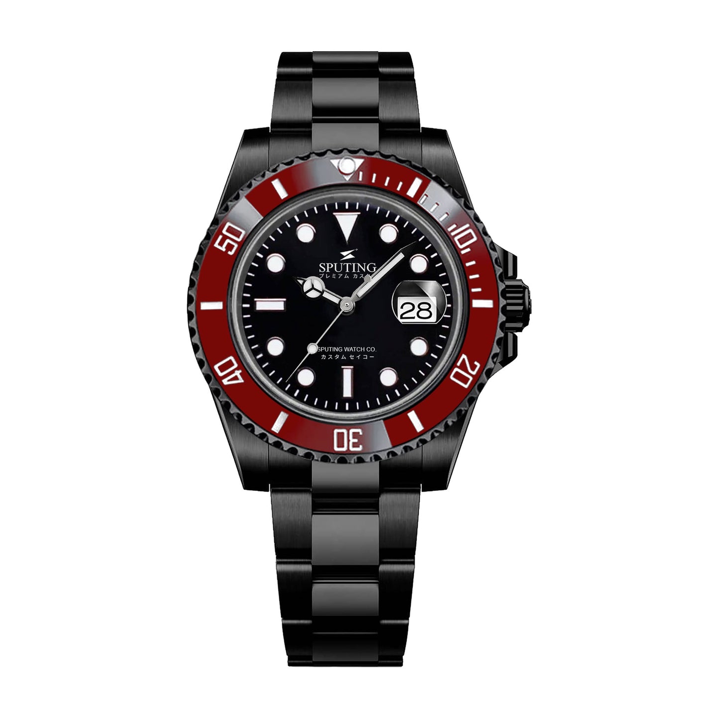 Commemorative Submariner PVD Oyster Black Dial - Red Bezel Insert