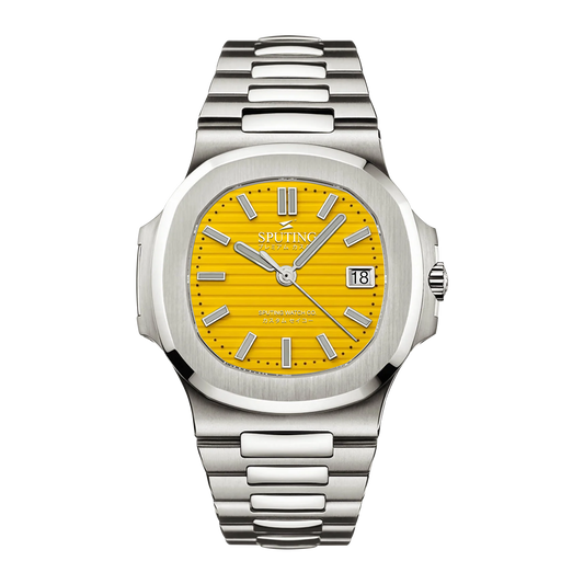 Commemorative Nautilus Stainless Steel Yellow Dial