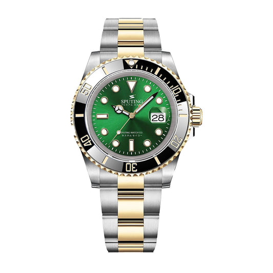 Commemorative Submariner Two-tone Oyster Green Dial - Black and Gold Bezel Insert