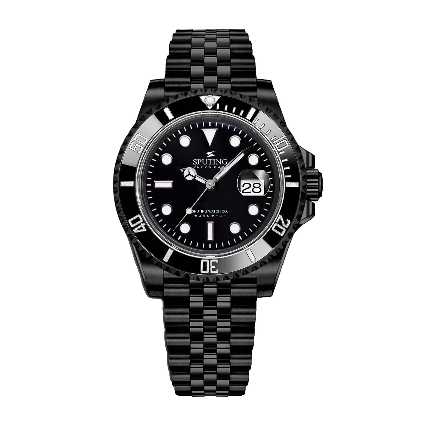 Sputing Submariner PVD Jubilee Black Dial - Black Bezel Insert
