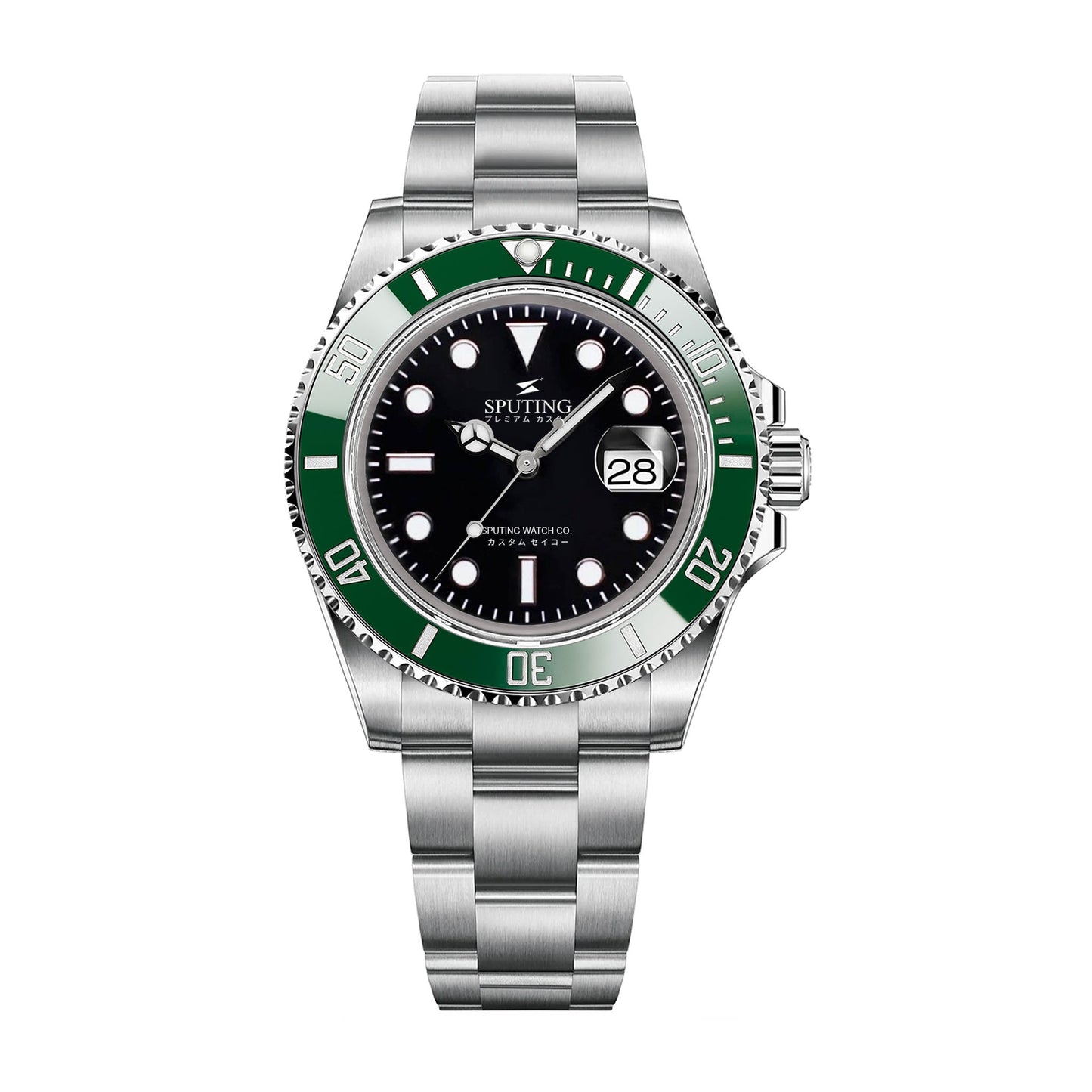 Commemorative Submariner Stainless Steel Oyster Black Dial - Green Bezel Insert